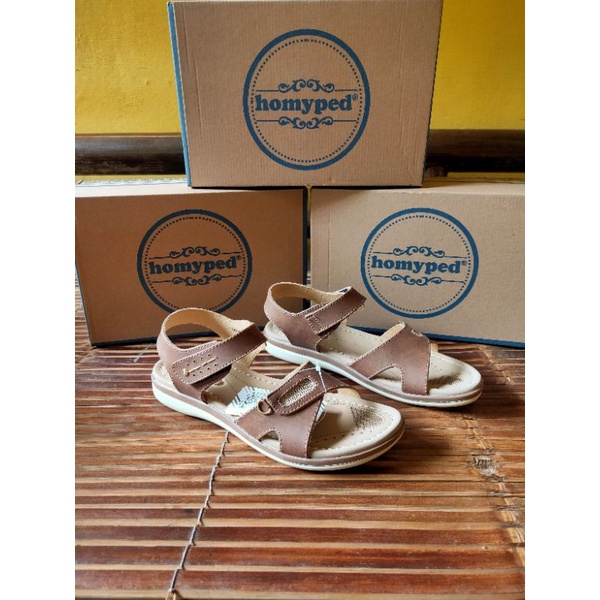 Sandal wanita homyped TRICIA 33 COKLAT , Homyped wanita