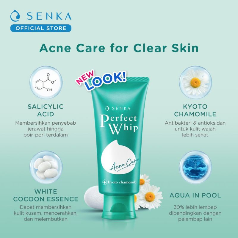 SENKA Perfect Whip Acne Care/Untuk Kulit Berjerawat