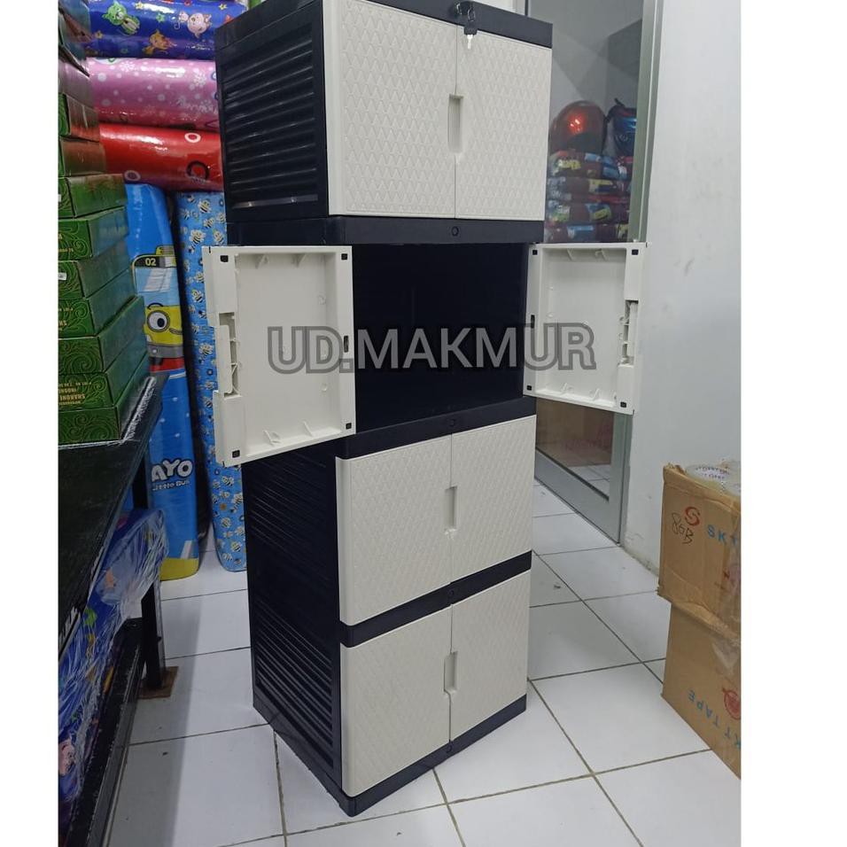 Best Seller.. Lemari Plastik Lemari Pakaian Napolly Laci Serbaguna Hello kitty Susun 4