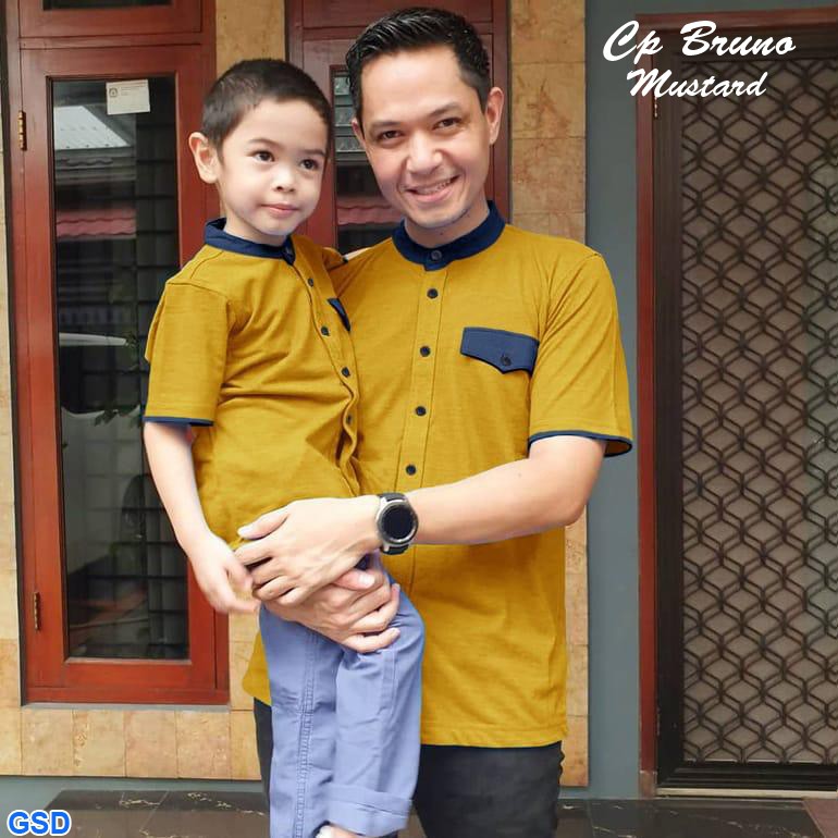 Cp Bruno/Promo Baju Koko Anak Dan Bapak Murah/Kemeja Koko Anak Dan Ayah /Baju Muslim Couple