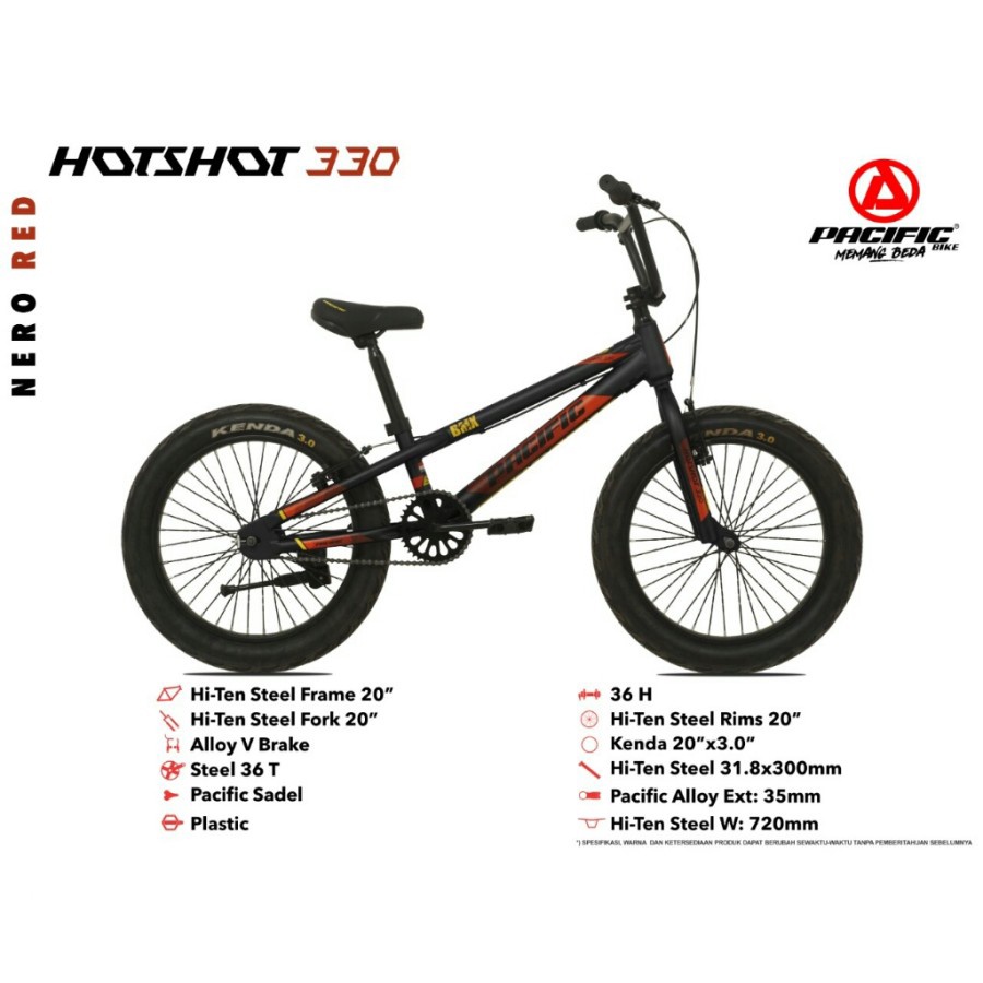Sepeda Anak Remaja Pacific HOTSHOT RX 330 20 Inch Garansi SNI-1