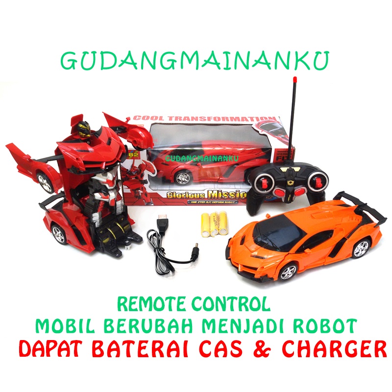 Mobil Remot Robot RC Remote Control Berubah Bentuk