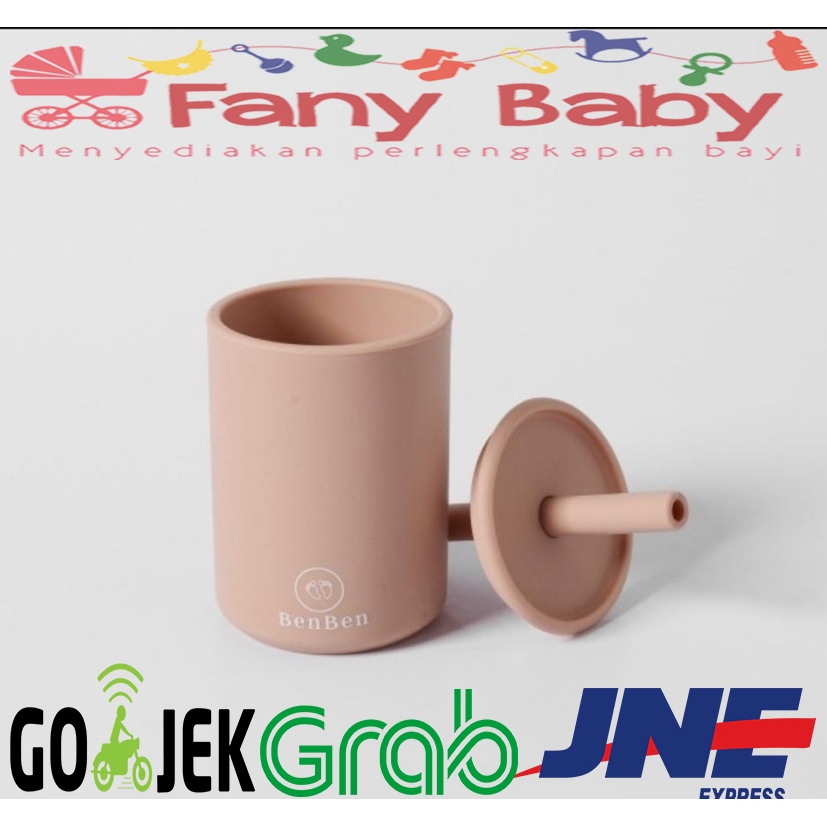 BENBEN Silicone Cup Set with Straw and Lid