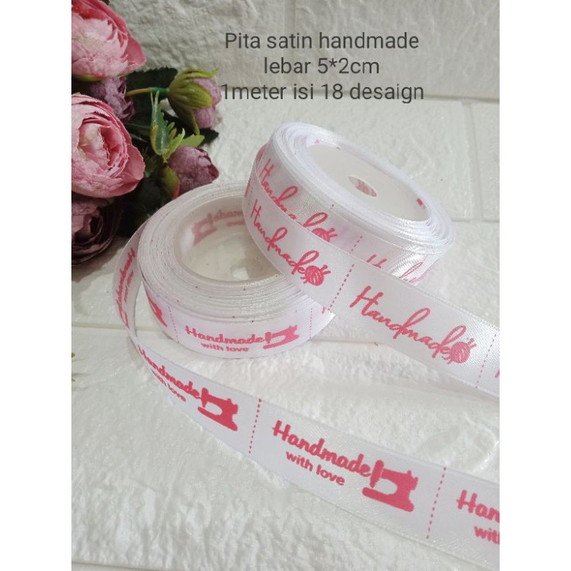 Label Pita satin Handmade