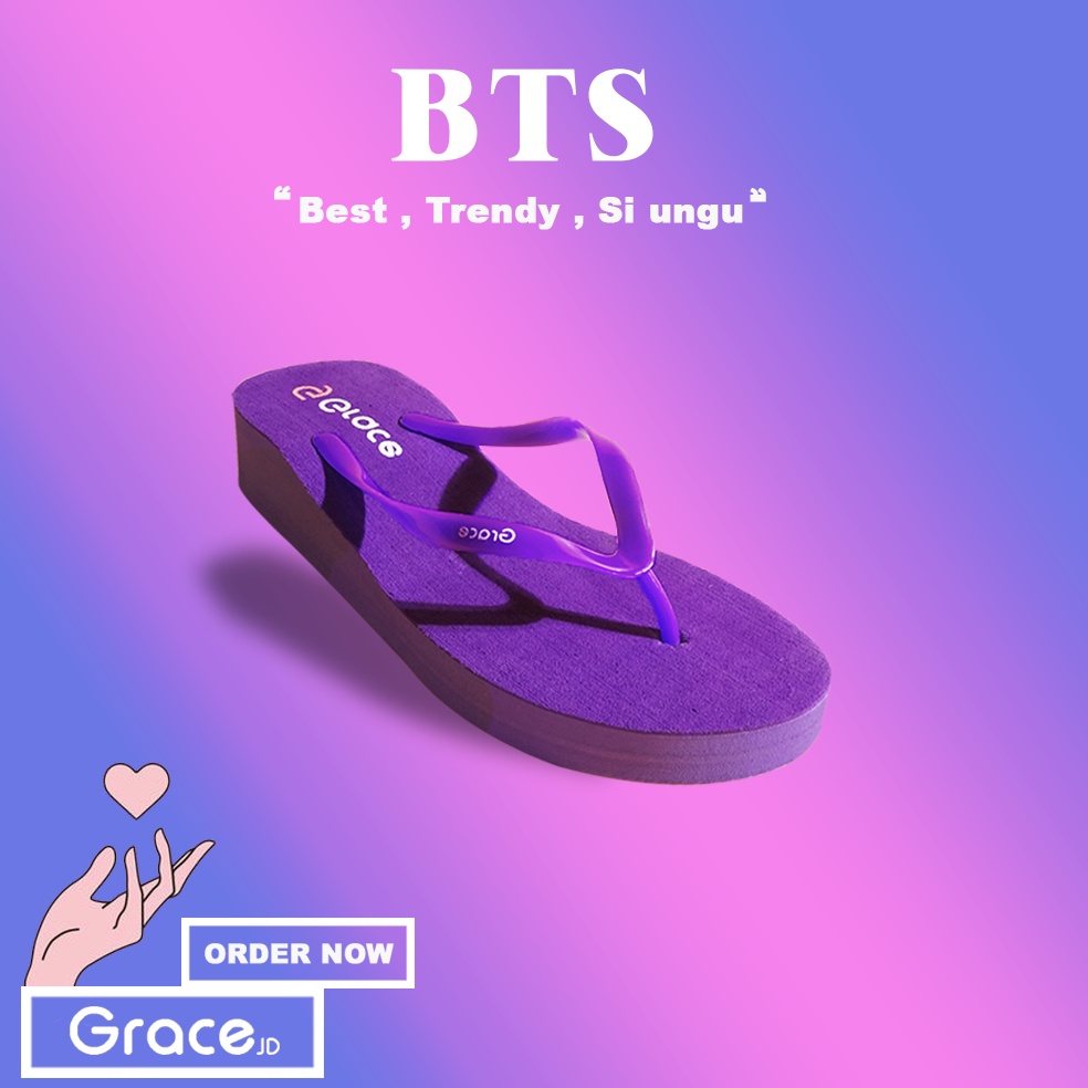 Grace(Black Rose)/sandal hak spon hitam dengan japit polos/Sandal jepit wedges simple wanita helen-5