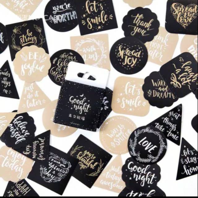 

Stiker lucu bntuk tulisan 46pcs untuk hiasan scrapbook notebook dll