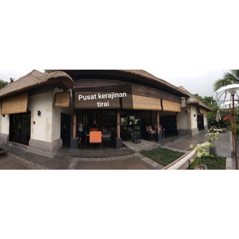 Tirai bambu waterproof/ tirai outdoor / Krei / krey bambu / gorden / tirai jendela / kerai 3mX2,5m