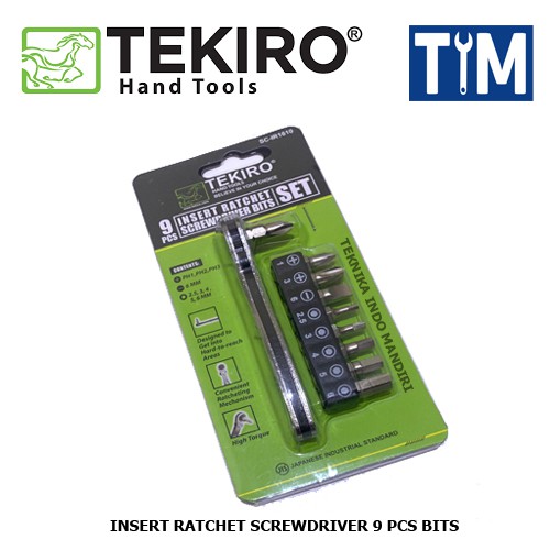 TEKIRO Insert Ratchet Screwdriver Bits Set 9 PCS