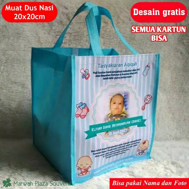 

TAS SOUVENIR TASYAKURAN AQIQAH ISI BOX NASI