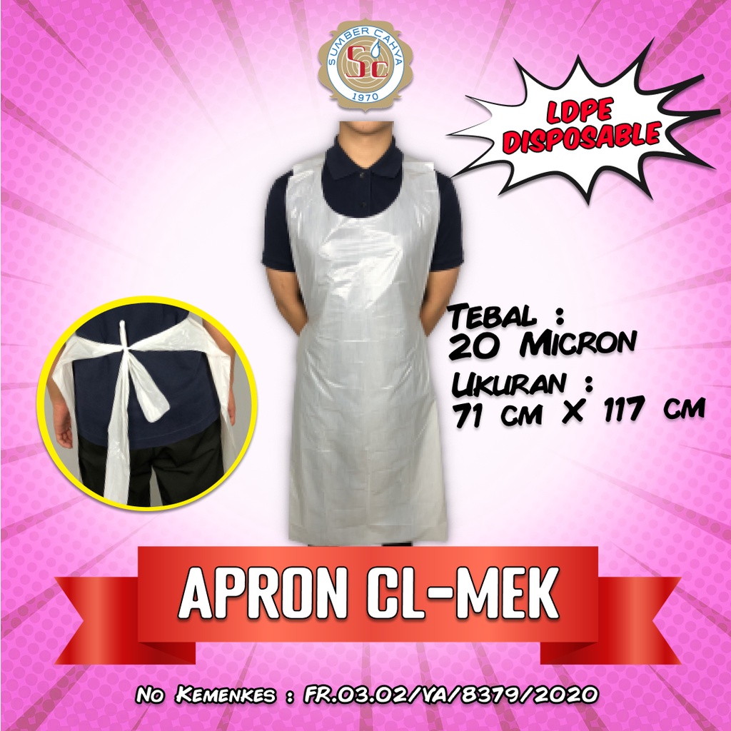 Apron Celemek Plastik Disposable LDPE
