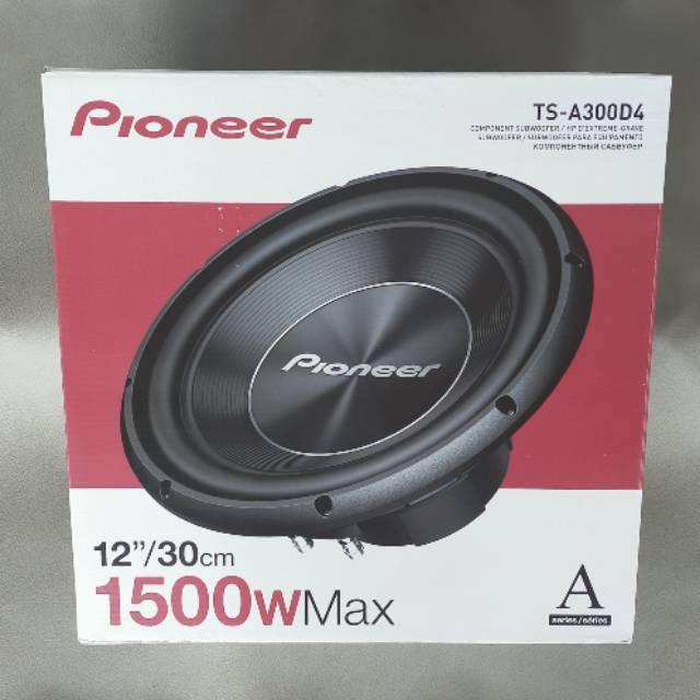 Subwoofer Audio Mobil 12" 12 " 12in 12 in inc inch inchi Pioneer TS-A300D4 TSA300D4 TS A300D4
