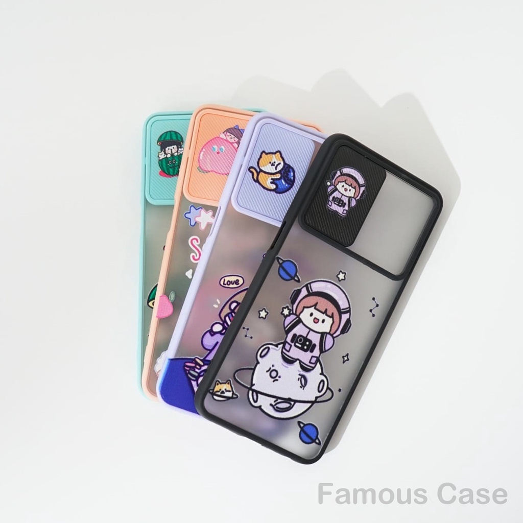 SG01 Softcase Slide Karakter Vivo Y91c Y91 Y95 Y71 Y12 Y20 Y30 Y53s Y21 Y33s  Softcase Vivo - Case p