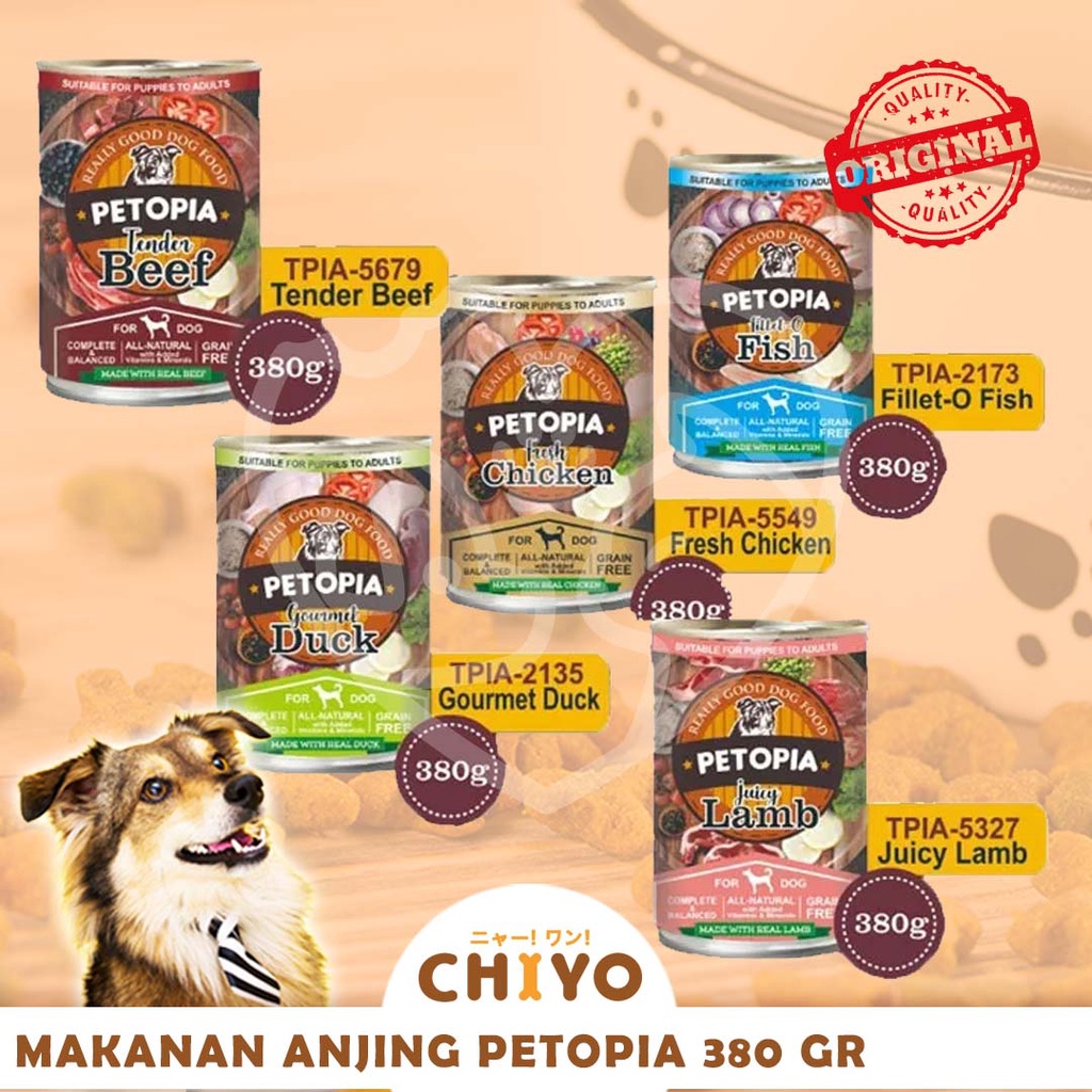 DOG FOOD PETOPIA 380GR ALL VARIANT - MAKANAN ANJING