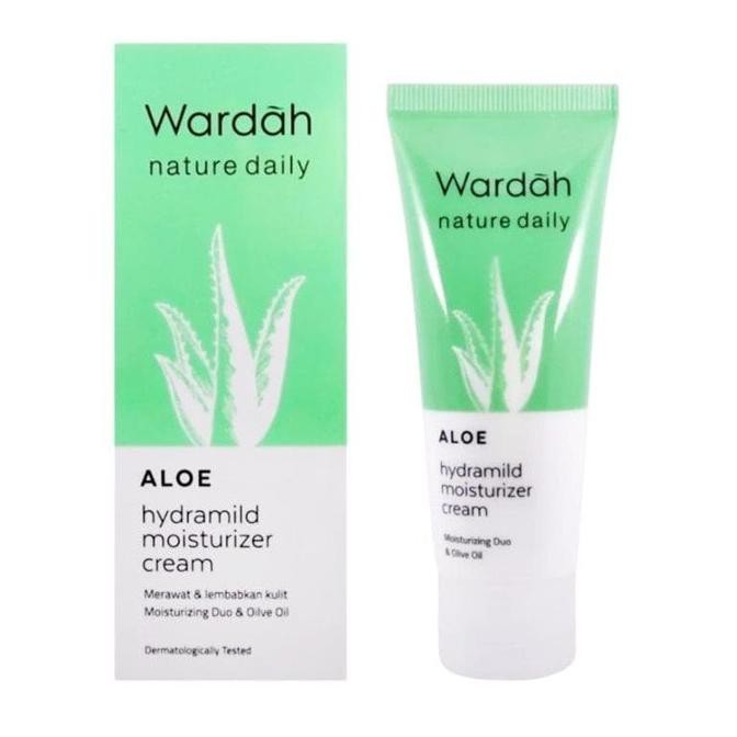 Terbaik Pelembab Wardah Nature Daily Aloe Hydramild Moisturizer Cream ORIGINAL Lidah Buaya Aloe Vera