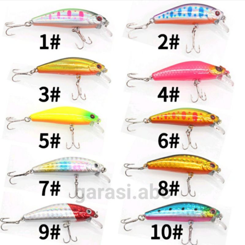 Minnow Lure Fishing Sinking 5,8cm 6,5gram Umpan Pancing Casting Ikan Tenggelam UL Ultra Light Jigging Jig Relix Nusantara Mino Palsu Kail Artifisial Artificial Tiruan Kakap GT Baronang Tuna Bandeng Barakuda Kakap Kue