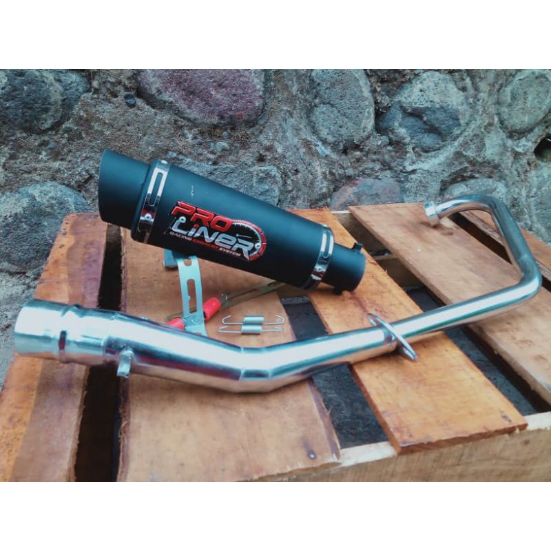 Knalpot Pro Liner Black untuk Satria Fu dan Sonic