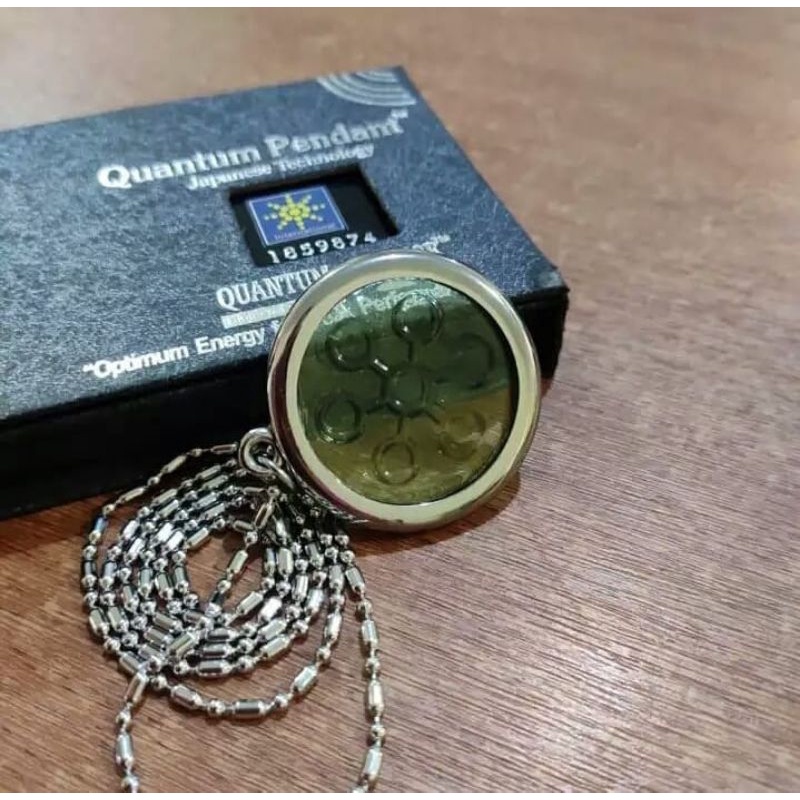 Kalung Kesehatan Terapi Asli - Quantum pendant asli - kalung kesehatan bio energi - kalung kesehatan liontin bio glass hijau