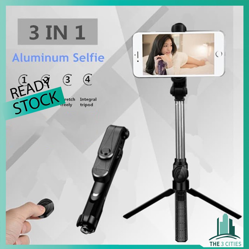 Tongsis Tripod 3in1 Remote Stretchable Adjustable Selfie Bluetooth R1 - Tongsis Bluetooth