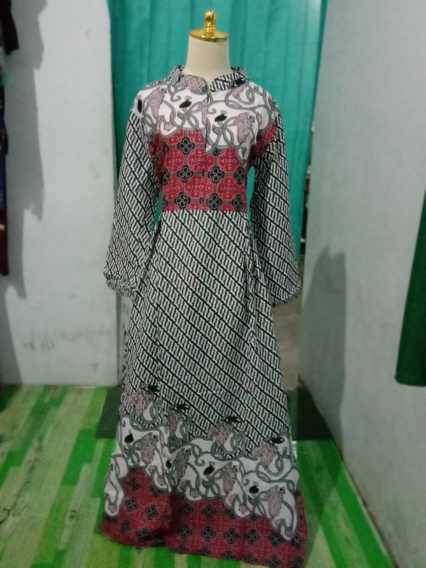 Batik Couple Keluarga Sania Ruffle Ori Ndoro Jowi Dnt Motif Morena