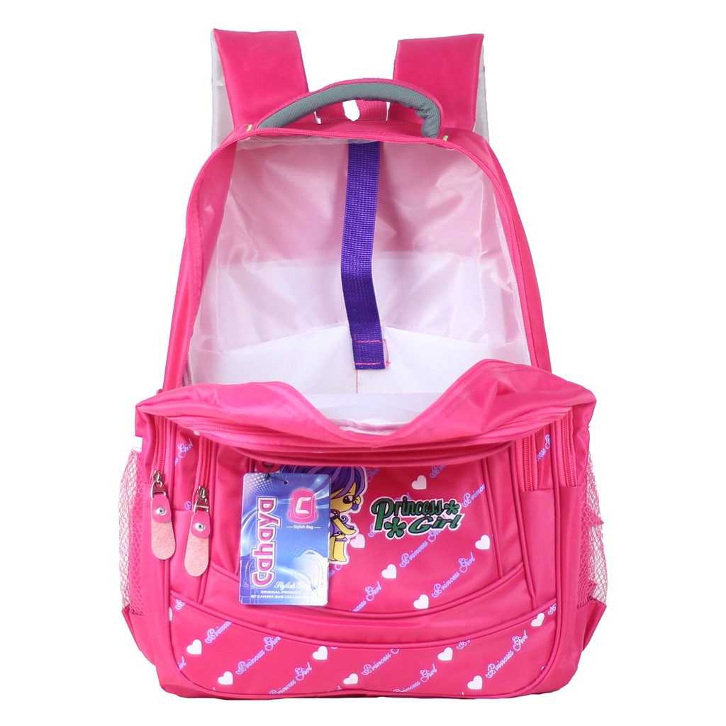 Ransel Anak Perempuan Tas Gendong Anak Tas Lucu Cahaya Princess Tas Pink Tas Sekolah Anak