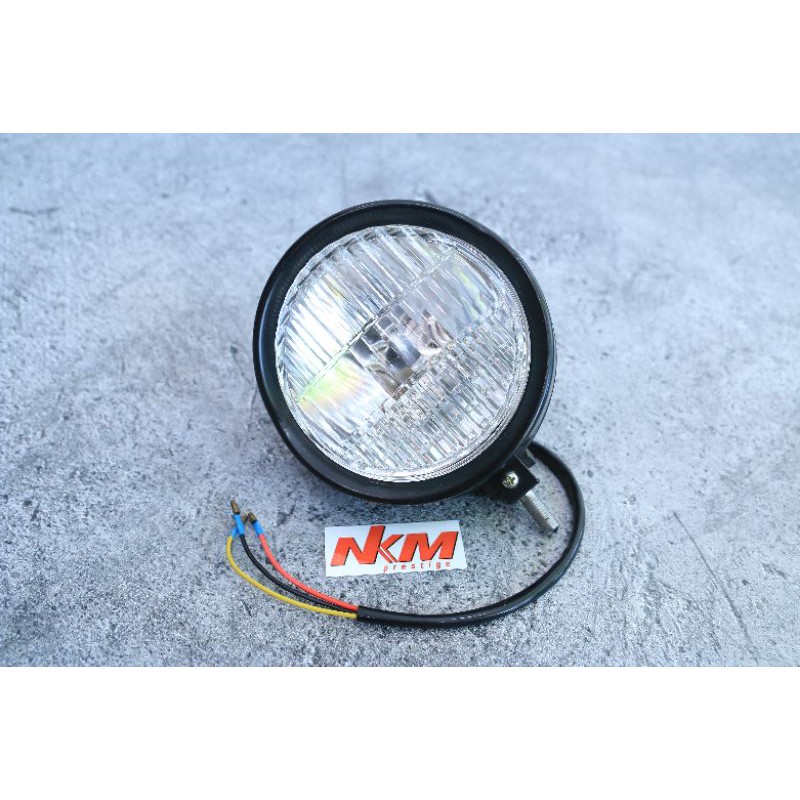 LAMPU DEPAN HEADLAMP CB100 REFLEKTOR CB100 BAHAN BESI BOHLAM LED