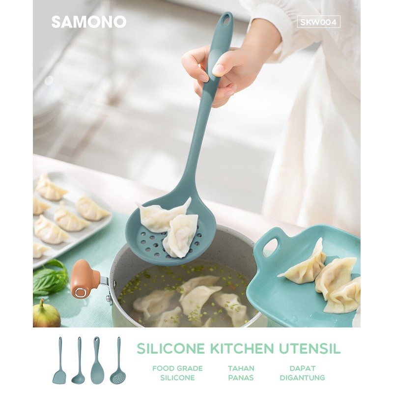 Spatula Samono SKW001 Plastik Sendok Sayur Silikon Kitchen Utensil - SKW004