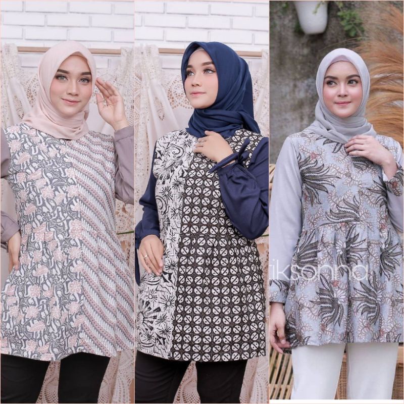 Jual Baju Batik Wanita Modern Monalisa Genes M L Xl Asli Pekalongan