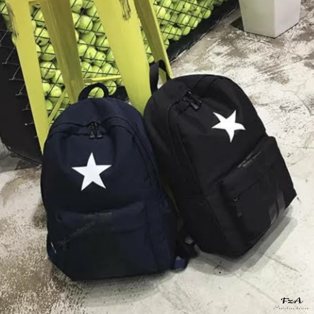 FzA Official - Tas Ransel Gendong Laptop Distro Sekolah Kuliah Pria Wanita Backpack Murah Original Tas Punggung Laptop - Navy Star