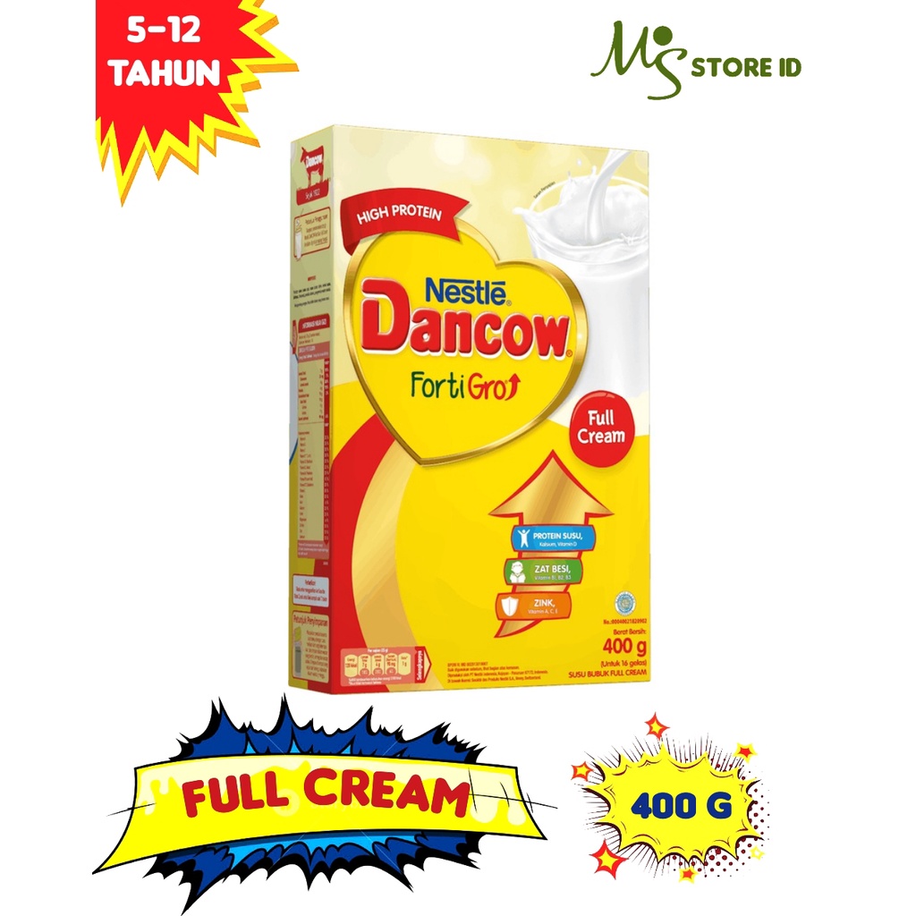 

Dancow FortiGro 400gr, Varian Rasa Full Cream Instant/ Cokelat Box,Nestle Susu Pertumbuhan Anak Siap Sekolah Usia 5 -12 tahun