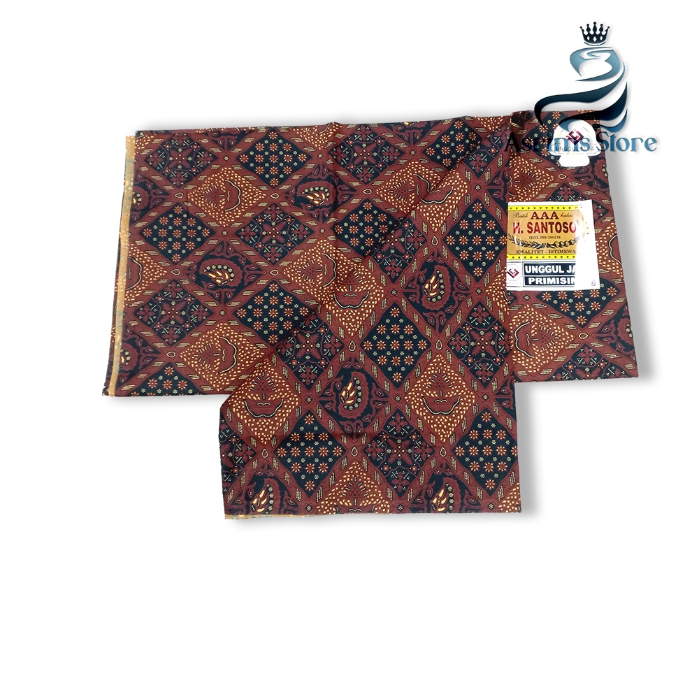 Kain Batik Jogja Jarik Batik Samping Kebat Jogjaan Hitam Putih Santoso AAA Premium Original-31AAA