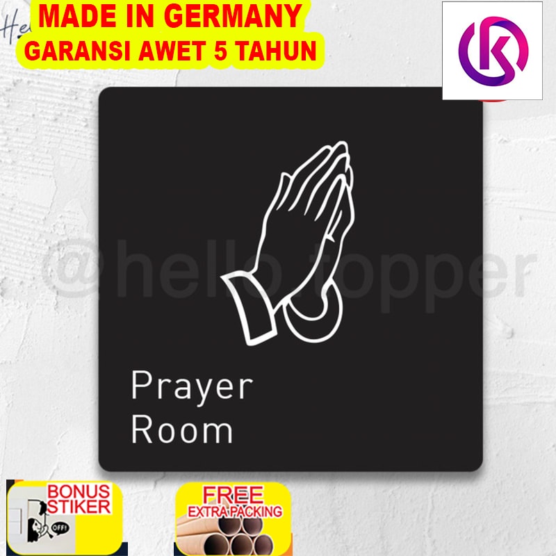 

Grosir Sign Akrilik Prayer Room Print | Sign Board Akrilik | Sign UV Print - Hitam 10x10