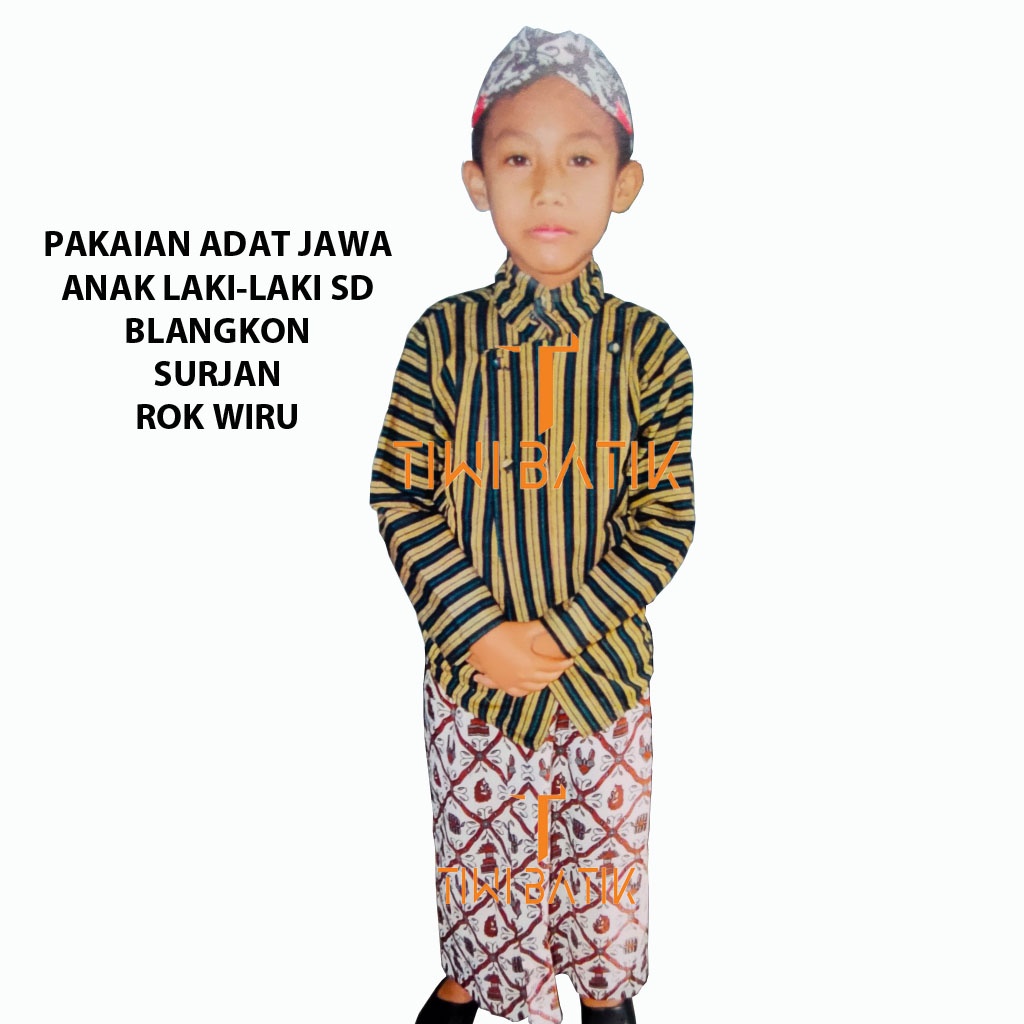 Baju Surjan Lurik Anak Adat Jogja Lengkap / Sorjan Lurik Anak Lengkap Adat Jogja