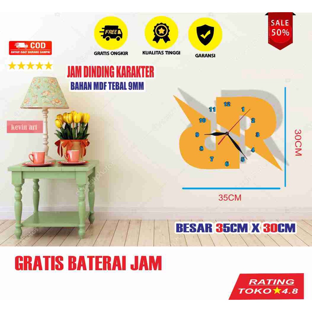 Jam Dinding Unik Kayu logo Squad Esport Rrq Onic Dekorasi Kamar Gaming Murah Keren Minimalis Wall Decor Gamers-4