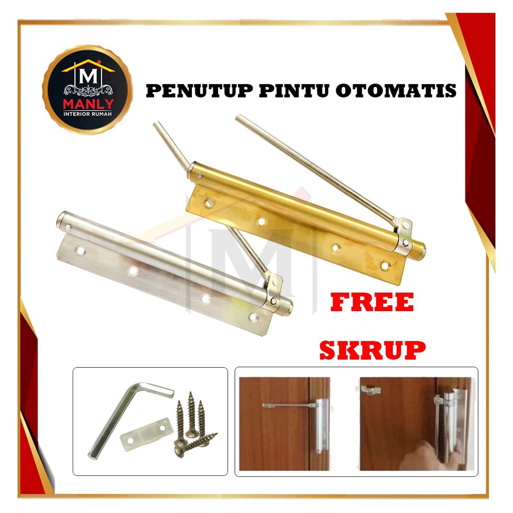 Penutup Pintu Otomatis / Door Closer / Per Stang, Free Sekrup