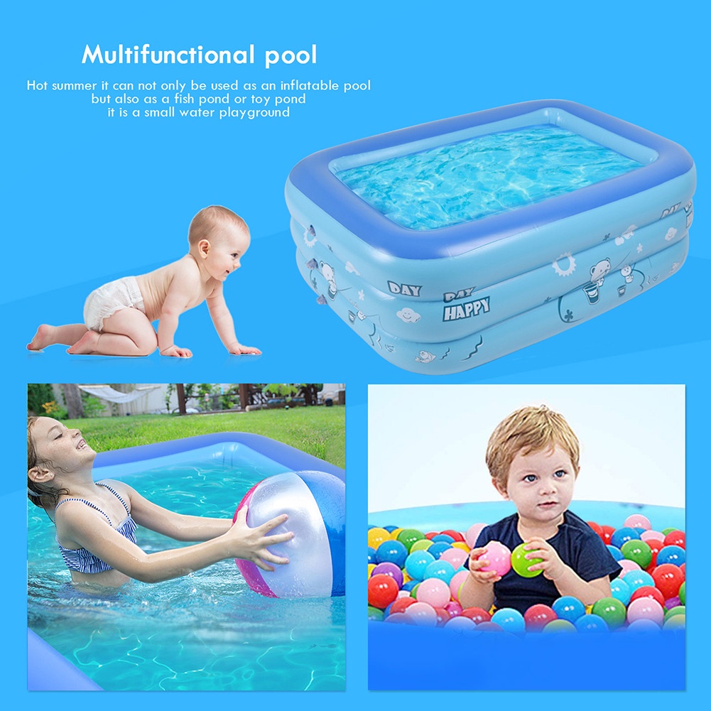 Kolam renang anak jumbo 2.1m+Pompa petak karet bahan tebal 2.1M kolamrenang anak besar murah Inflatable Swimming Pool For Kids ukuranbesar tinggi /balon renang anak/mainan kolam renang anak balon renang anak kolam karet