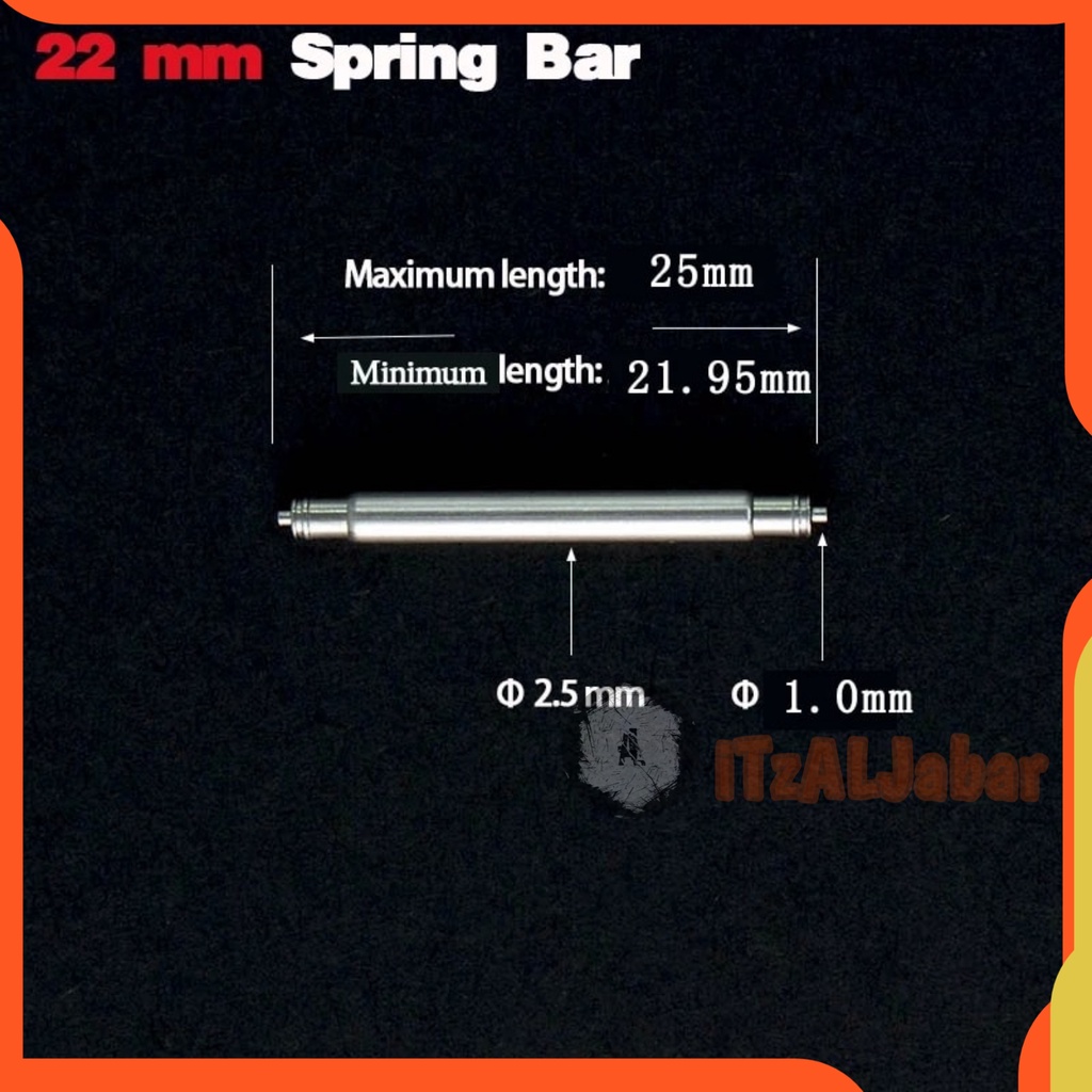 Spring bar fat seiko 20mm 22mm tebal 2.5mm spring bar fat seiko 1pc