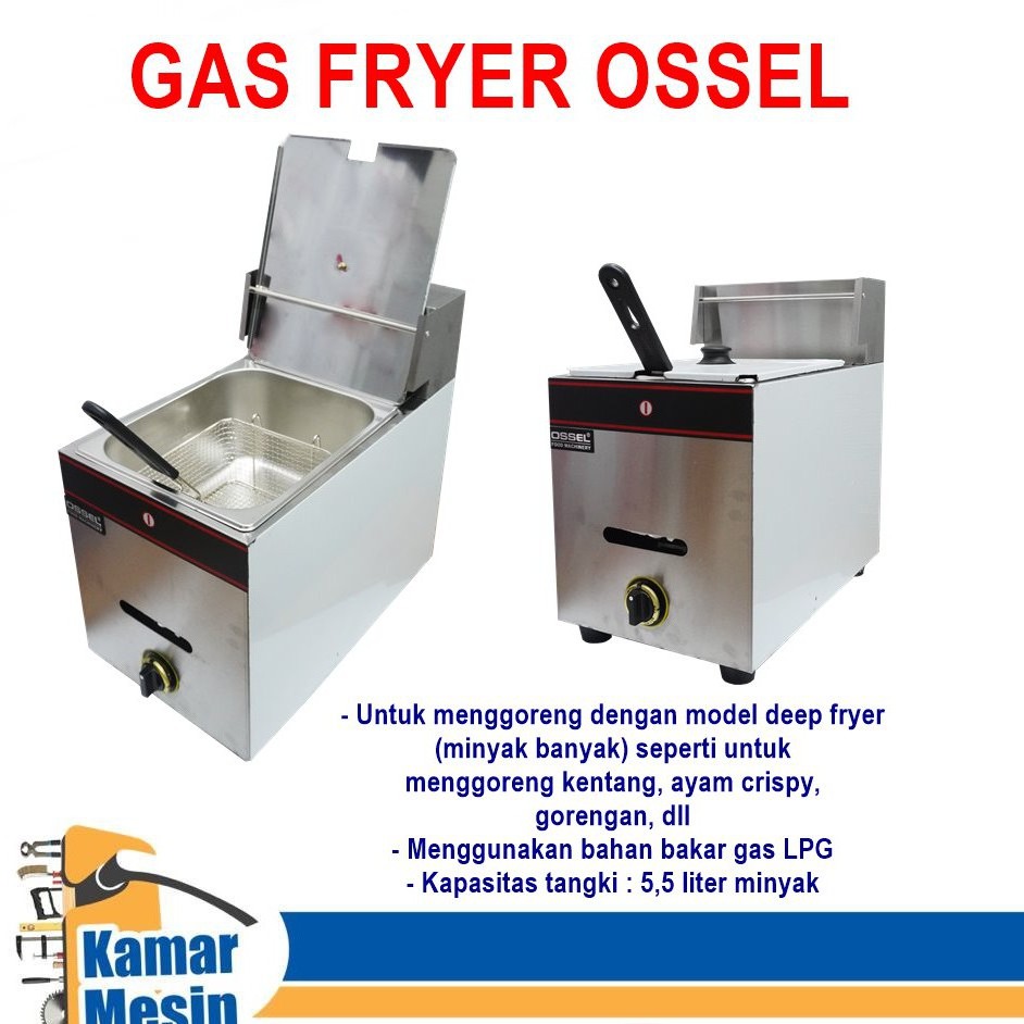 TERMURAH Gas Fryer 1 Tangki Penggorengan Kentang Gas Deep Fryer