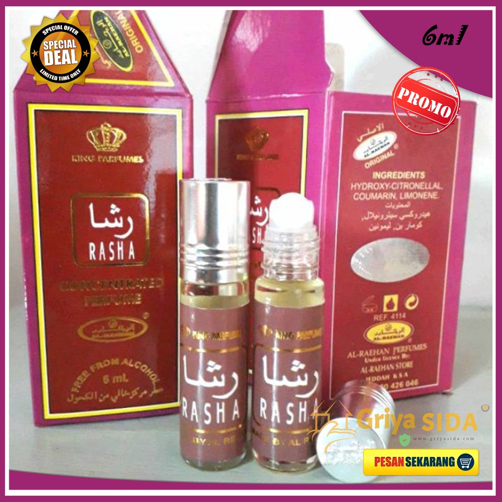 Parfum Rasha 6ml alraehan minyak wangi rasya mirip al rehab parfum Harga grosir PROMO!!