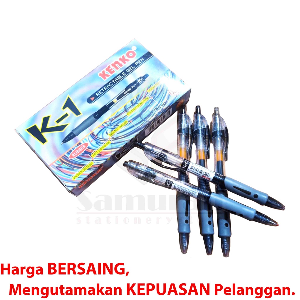 

RK Pen Gel Kenko K1 0.5mm/ Retractable Gel Pen K-1 0.5mm / Pen Cetek - TikTok Cair K 1 tebal 0.5 mm
