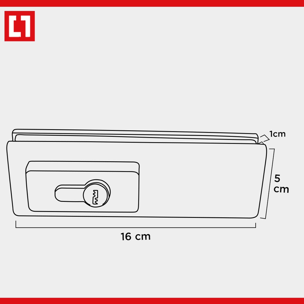 Patch Fitting Glass Door US 10 Kunci Pintu Kaca WD50 - Weldom