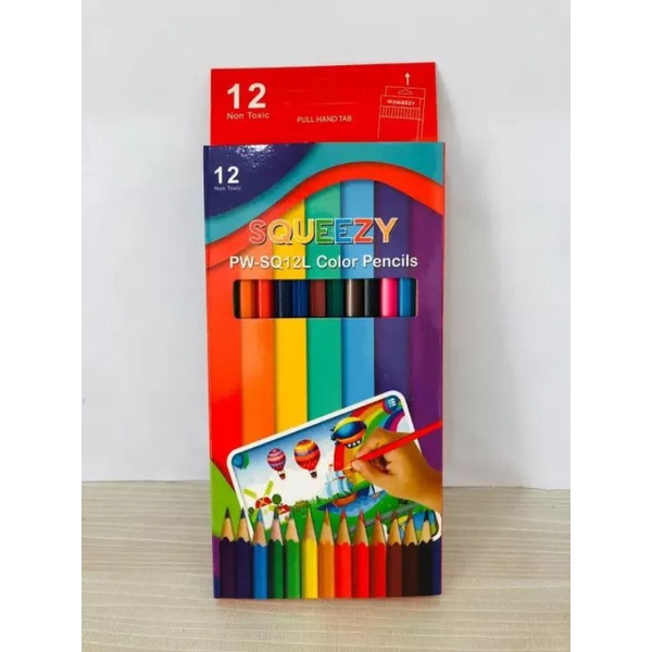

12 Warna Pensil Squeezy No Toxic