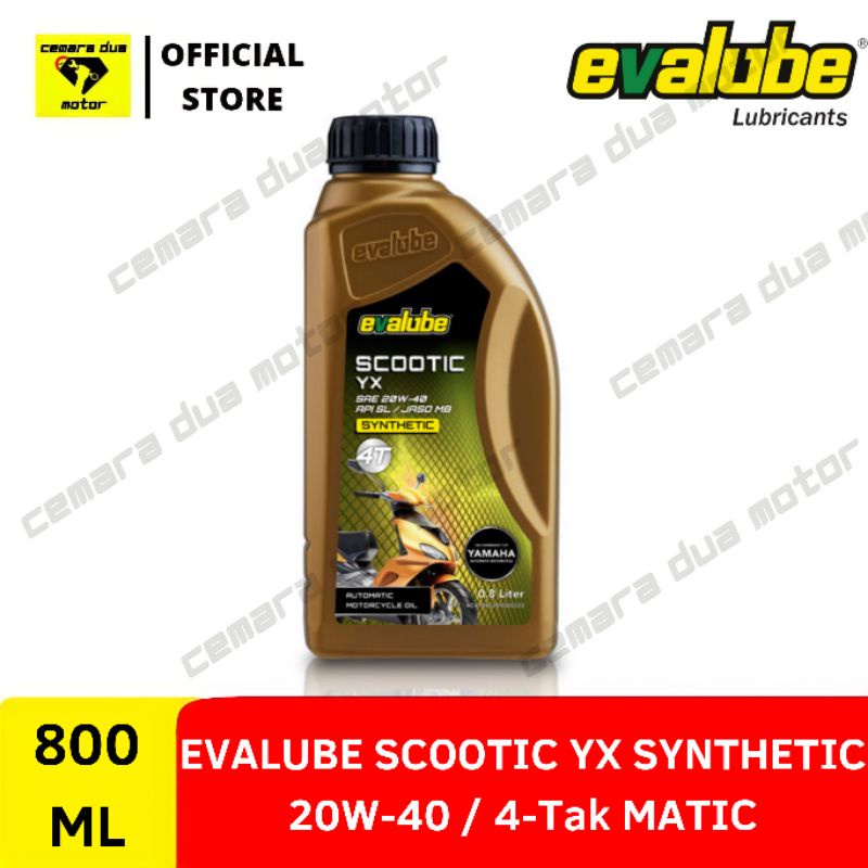 OLI EVALUBE SCOOTIC YX SAE 20W-40 800ML MATIC YAMAHA OLI EVALUBE YX SINTETIK OLI MESIN OLI MOTOR OLI