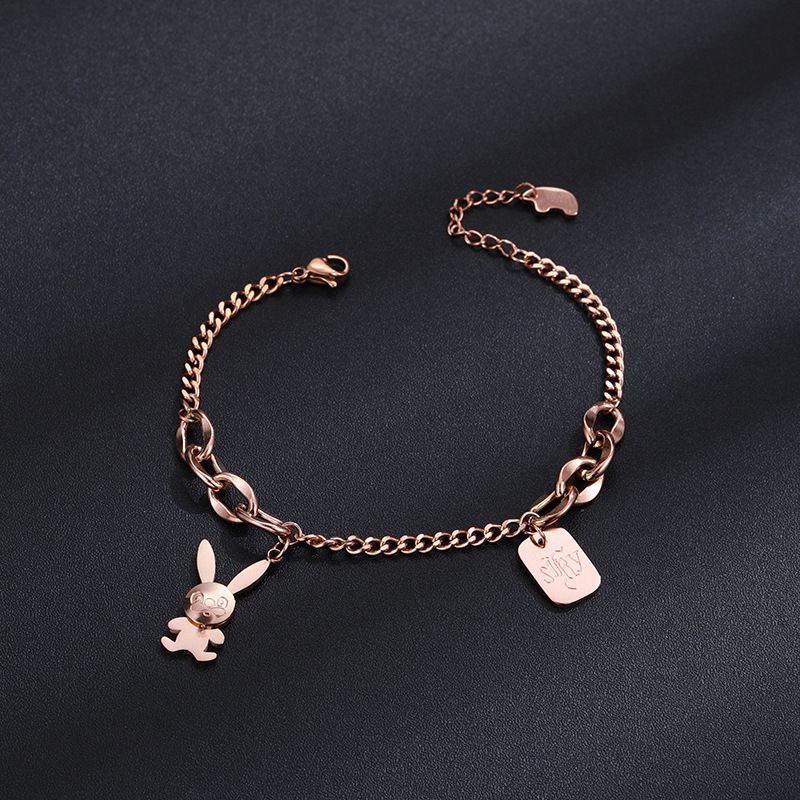 COD! gelang tangan titanium bunny rantai variasi anti karat import