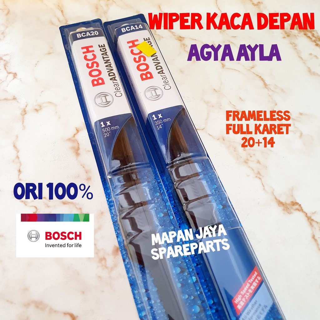 BOSCH WIPER DEPAN AGYA / AYLA (FRAMELESS PISANG)