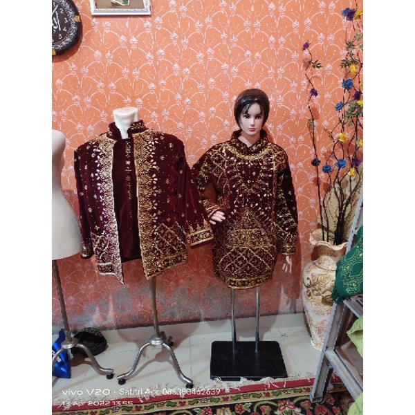 baju pengantin bordir palembang