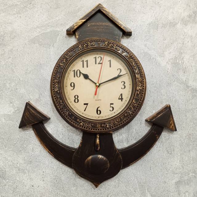 Jam Dinding Jangkar Kapal laut Jam dinding Unik Desain Jangkar
