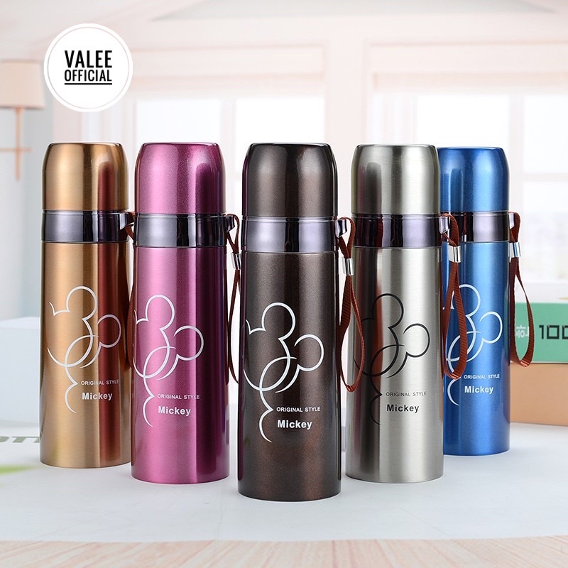 TERMOS STAINLESS STEEL MOTIF KARAKTER THERMOS MICKE MOUSE BERVARIASI WARNA