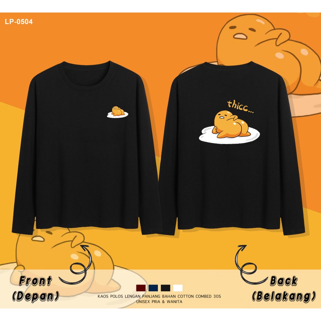 PAKAIAN KAOS LENGAN PANJANG WANITA / IMPORT / LP-0504 / THICC / GUDETAMA