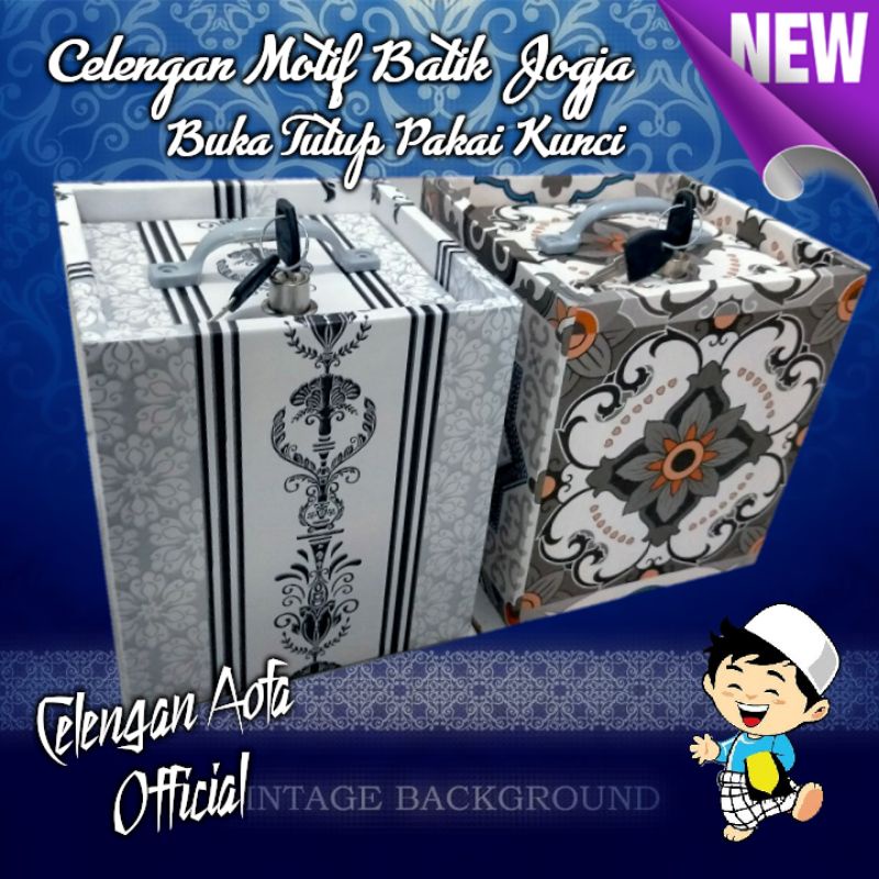 Celengan Karakter Motif Batik Besar (Free Gagang) Pakai Kunci - Kado Pernikahan