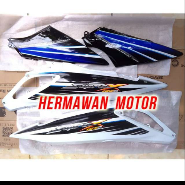 Body samping honda supra x 125 lama warna putih